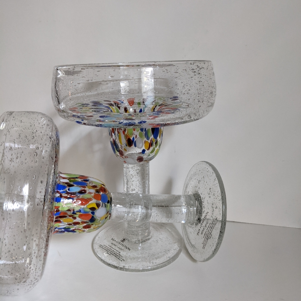 festival margarita glasses, handmade, dishwasher safe